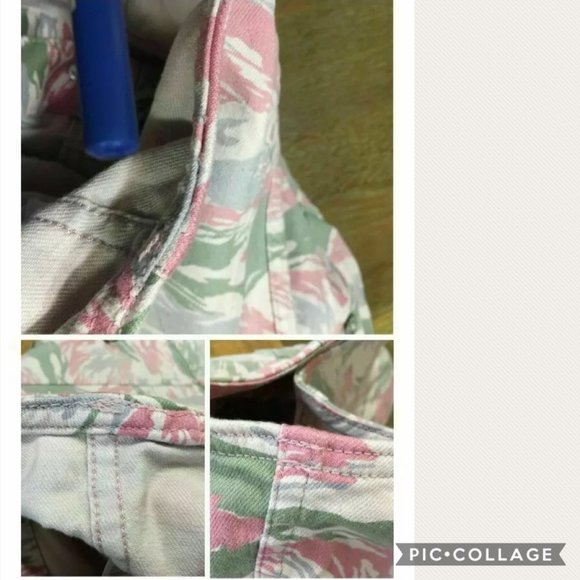 Levi's Strauss & Co M Camo Denim Vest Button Front - Picture 10 of 12